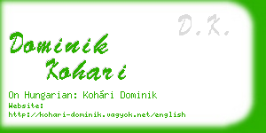 dominik kohari business card
